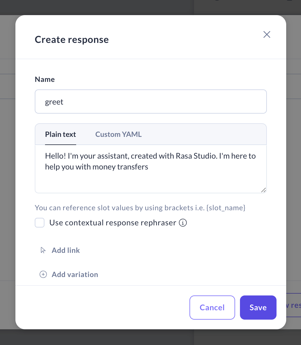 Create Response